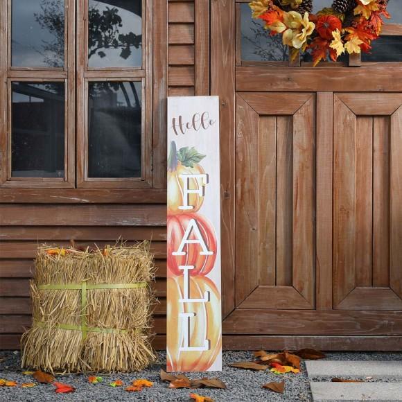 Glitzhome Glitzhome 42"H "Hello FALL" Wooden Porch Sign Decor