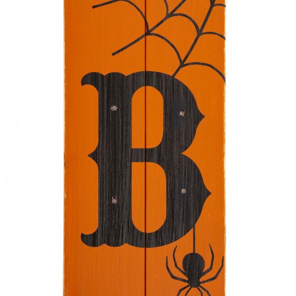 Glitzhome Glitzhome 42"H Lighted Wooden "BOO" Porch Sign Board