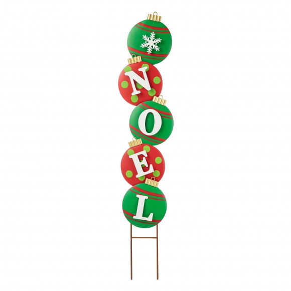 glitzhome Glitzhome 42"H Metal NOEL Ornament Yard Stake or Wall Decor (Two Function)