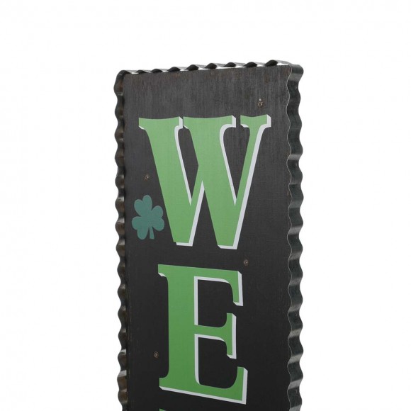Glitzhome Glitzhome 42"H St. Patrick's Day Lighted Wooden "WELCOME" Porch Sign
