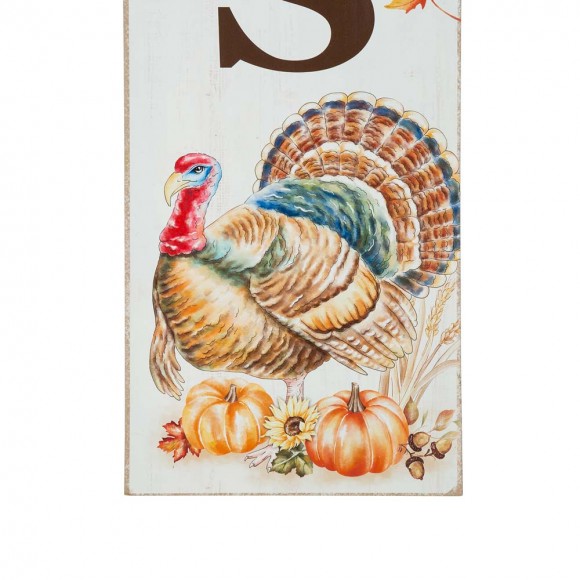 Glitzhome Glitzhome 42"H Thanksgiving Wooden "Give THANKS" Porch Sign Board