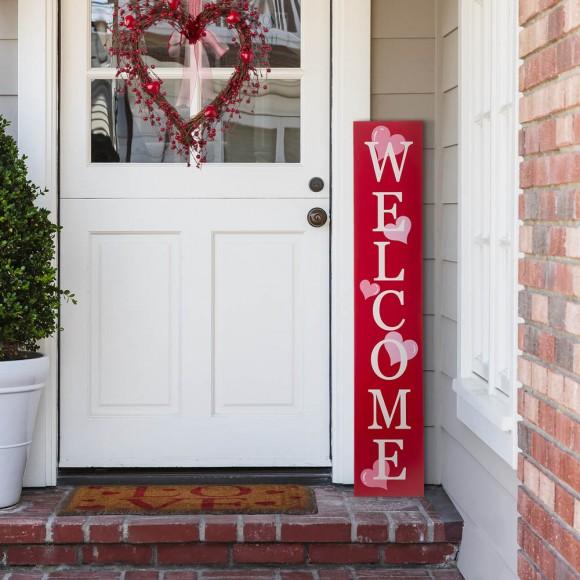 Glitzhome Glitzhome 42"H Valentine's Wooden Large Porch Sign / Décor