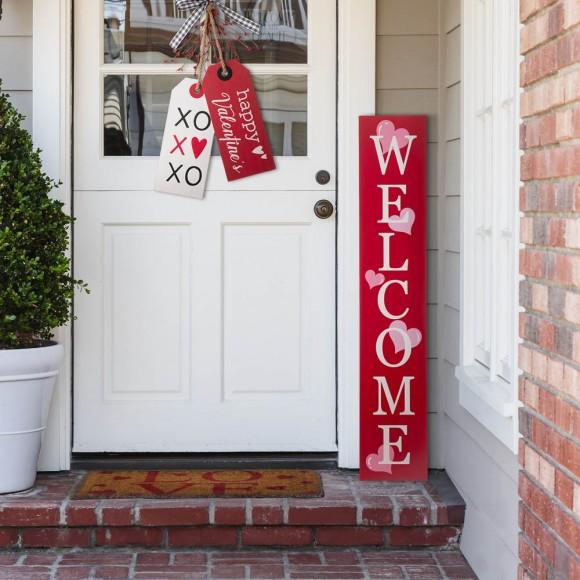 Glitzhome Glitzhome 42"H Valentine's Wooden Large Porch Sign / Décor