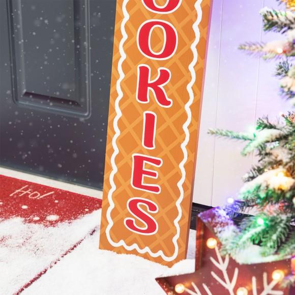 Glitzhome Glitzhome 42"H Wood Gingerbread Man "Cookies" Porch Decor