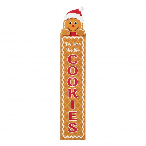 glitzhome Glitzhome 42"H Wood Gingerbread Man "Cookies" Porch decor