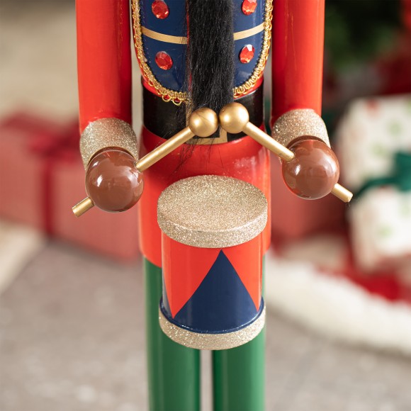 Glitzhome Glitzhome 42"H Wooden Christmas African Soldier Nutcracker