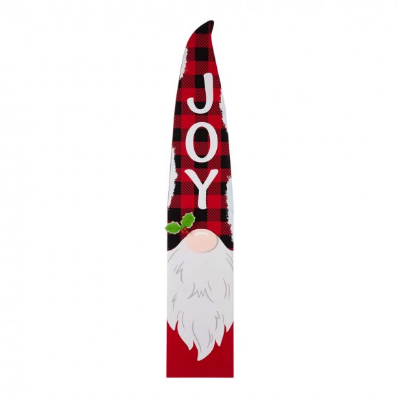 glitzhome Glitzhome 42"H Wooden Christmas Gnome "JOY" Porch Sign Board