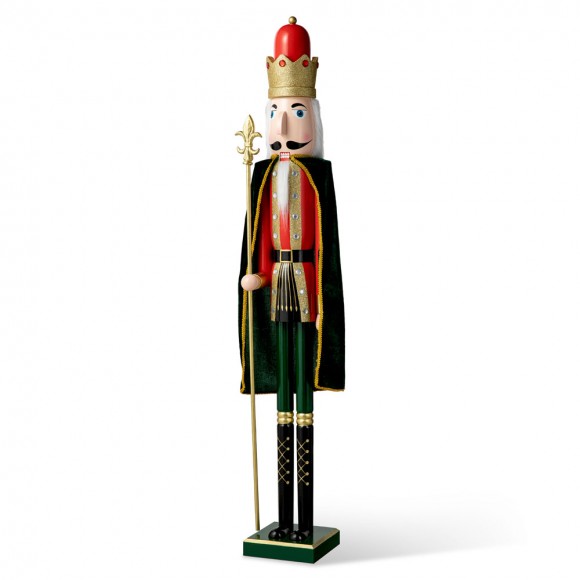 Glitzhome Glitzhome 42"H Wooden Christmas King Nutcracker
