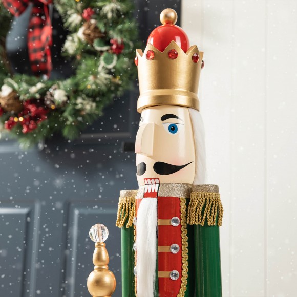 Glitzhome Glitzhome 42"H Wooden Christmas King Nutcracker