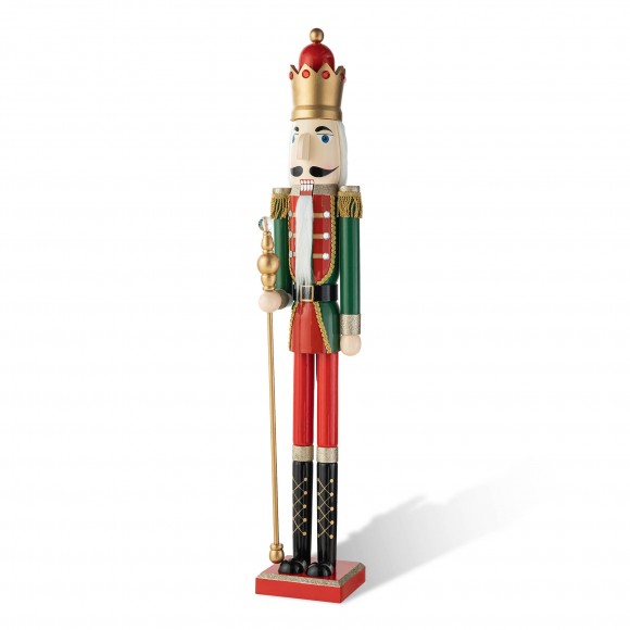glitzhome Glitzhome 42"H Wooden Christmas King Nutcracker