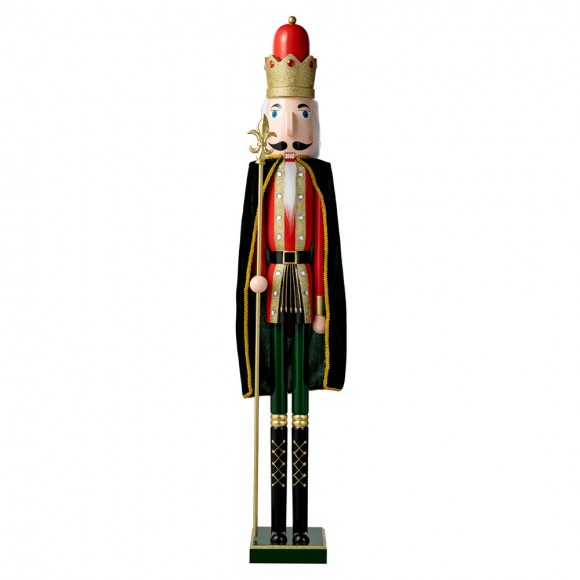 glitzhome Glitzhome 42"H Wooden Christmas King Nutcracker