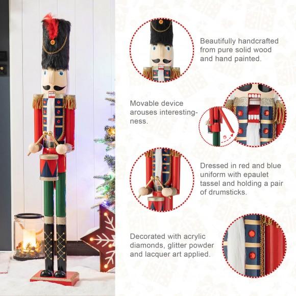 Glitzhome Glitzhome 42"H Wooden Christmas Soldier Nutcracker