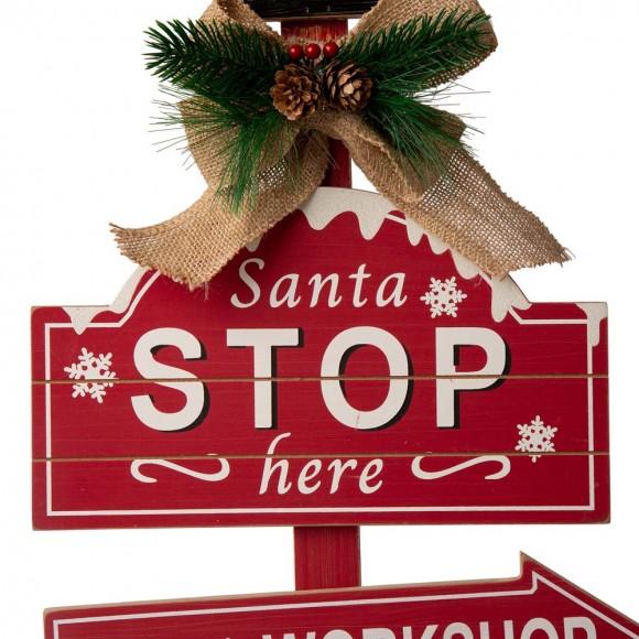 Glitzhome Glitzhome 42"H Wooden Christmas Yard Stake With LED Lights