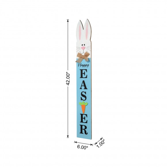Glitzhome Glitzhome 42"H Wooden Double-Sided Easter Welcome Porch Sign With Bunny Ears