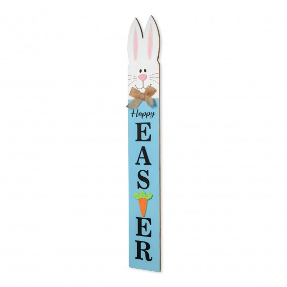 glitzhome Glitzhome 42"H Wooden Double-Sided Easter Welcome Porch Sign with Bunny Ears