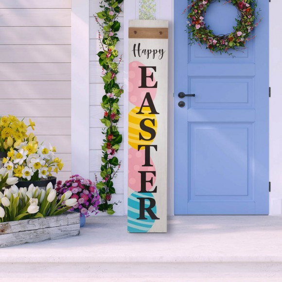 Glitzhome Glitzhome 42"H Wooden "HAPPY EASTER" Porch Sign