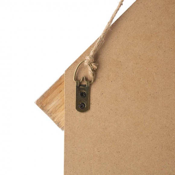 Glitzhome Glitzhome 42"H Wooden Natural "HOME" Porch Sign With Metal Planter