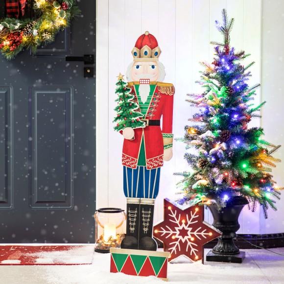 Glitzhome Glitzhome 42"H Wooden Nutcracker Porch Decor
