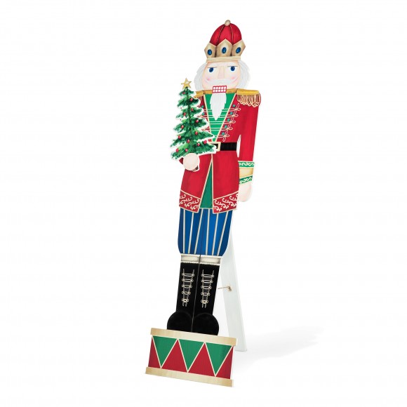 glitzhome Glitzhome 42"H Wooden Nutcracker Porch Decor