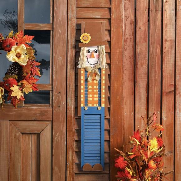 Glitzhome Glitzhome 42"H Wooden Scarecrow Porch Sign
