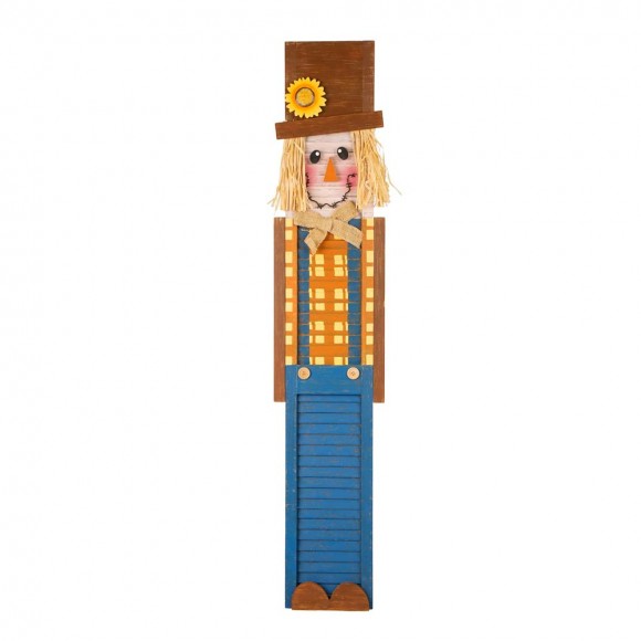 glitzhome Glitzhome 42"H Wooden Scarecrow Porch Sign