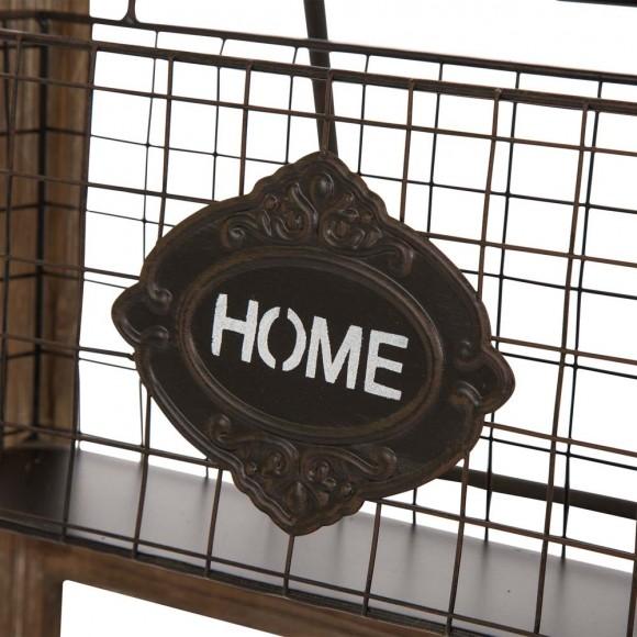 Glitzhome Glitzhome 43.31"H Farmhouse Metal/Wooden Magazine Rack