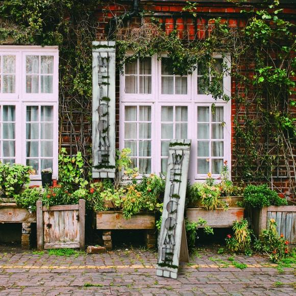 Glitzhome Glitzhome 43.7"H Welcome Wood/Metal Porch Sign