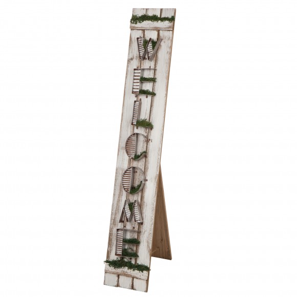 glitzhome Glitzhome 43.7"H Welcome Wood/Metal Porch Sign