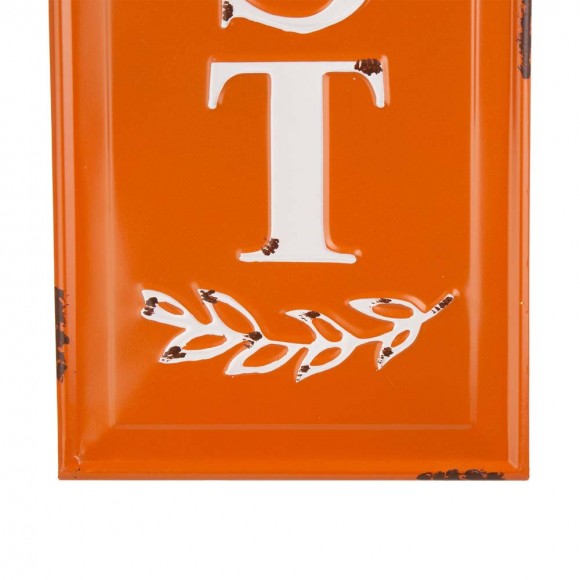 Glitzhome Glitzhome 43"H Enameled Metal "HARVEST" Porch Sign