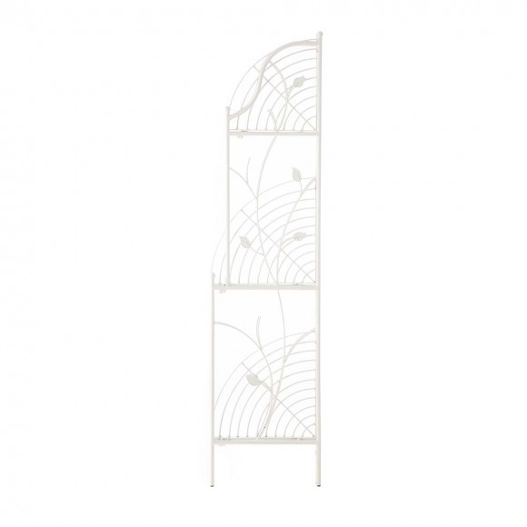 Glitzhome Glitzhome 44.75"H 3-Tiered White Metal Corner Shelf Planter Stand