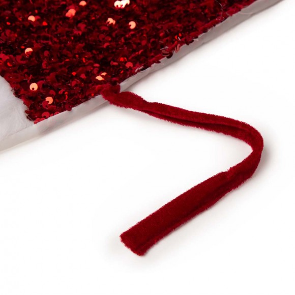 Glitzhome Glitzhome 48"D Red Sequin Christmas Tree Skirt
