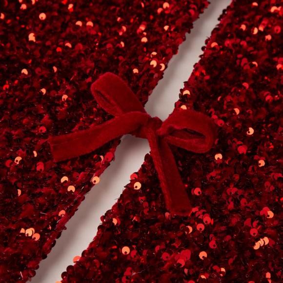 Glitzhome Glitzhome 48"D Red Sequin Christmas Tree Skirt