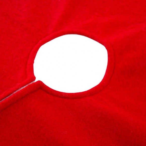 Glitzhome Glitzhome 48“D Red & White Felt Christmas Tree Skirt