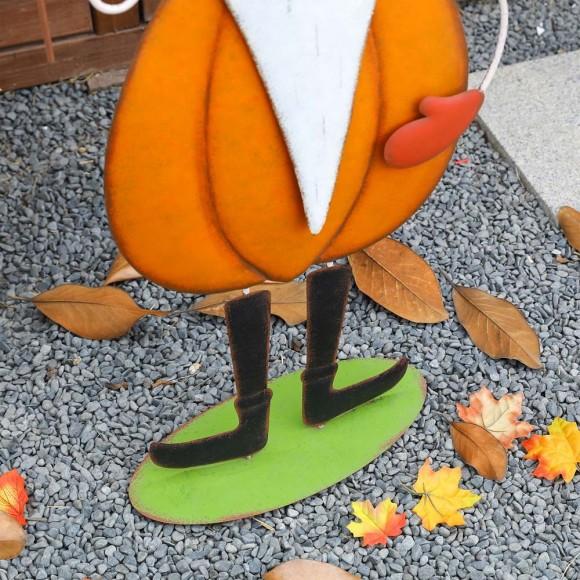 Glitzhome Glitzhome 48"H Fall Metal Gnome Standing Decor