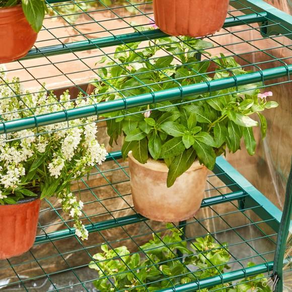 Glitzhome Glitzhome 49.25"H 3 Layers Mini PVC/Metal Greenhouse