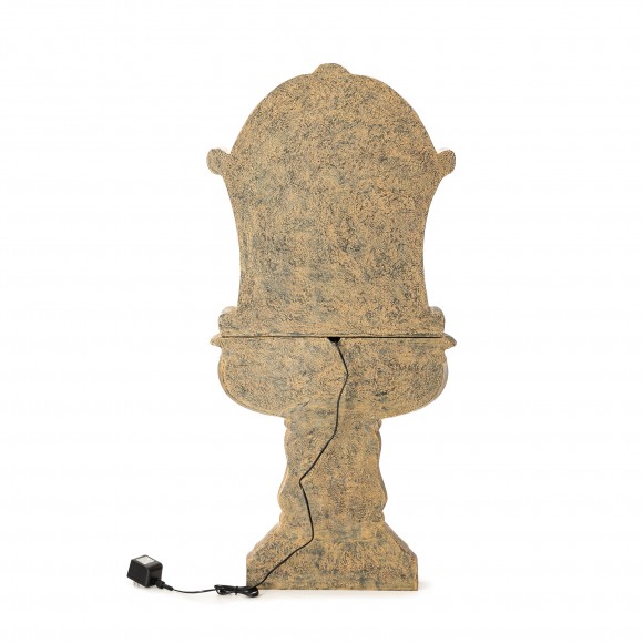 Glitzhome Glitzhome 49.25"H Oversized Antique European Style Faux Granite Sculptural Multi-tiered Pedestal Polyresin Outdoor Floor Fountain With Pump And LED Light (KD)