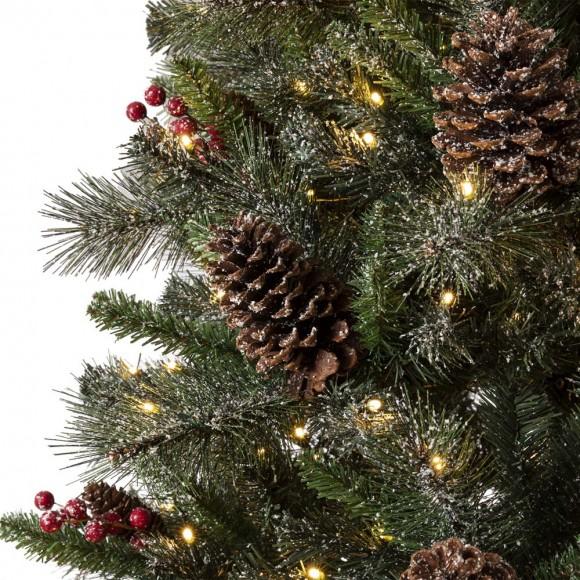 Glitzhome Glitzhome 4ft Flocked Artificial Christmas Tree With 100 Warm White Light