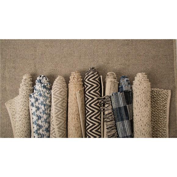 Glitzhome Glitzhome 5.1'Lx3'W Handcrafted Woven Beige Heavy Premium Wool Area Rug