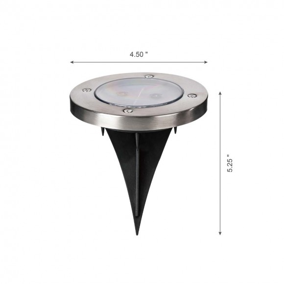 Glitzhome Glitzhome 5.25"H 6 Pack Solar Powered LED Pathway Ground Lights