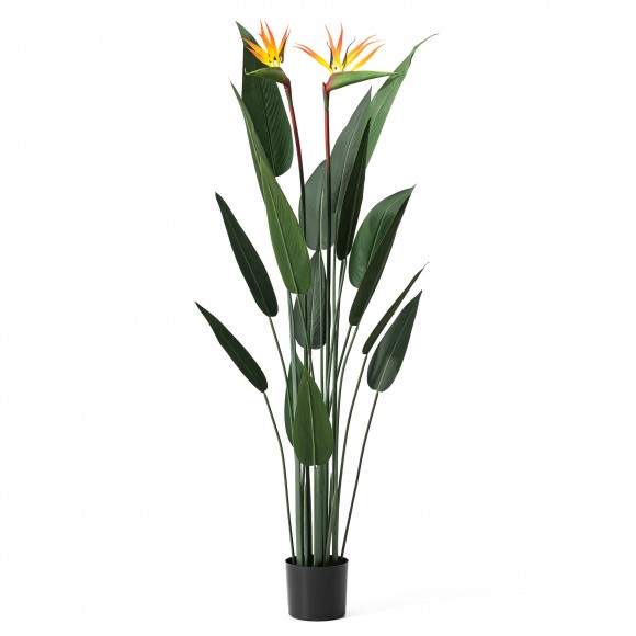 glitzhome Glitzhome 5.25ft. Faux Bird of Paradise Simulates Plants in Pot