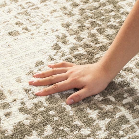 Glitzhome Glitzhome 5" X 8" Abstract Blue/ Ivory/ Tan Area Rugs