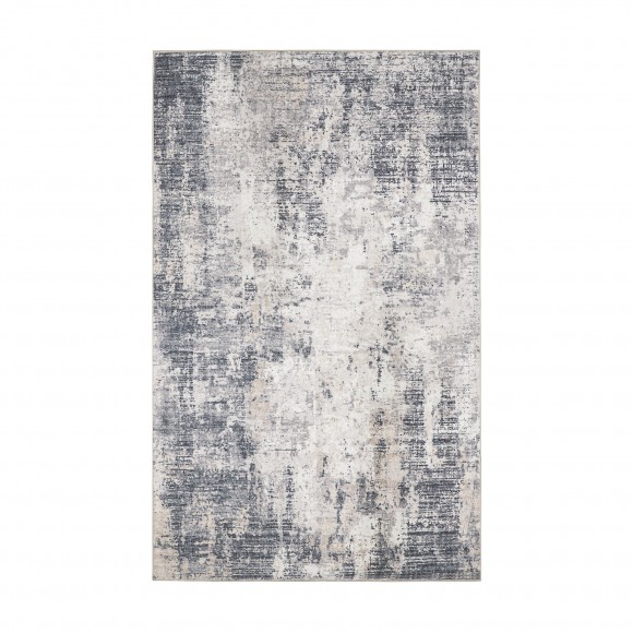 glitzhome Glitzhome 5" x 8" Abstract Blue/ Ivory/ Tan Area Rugs