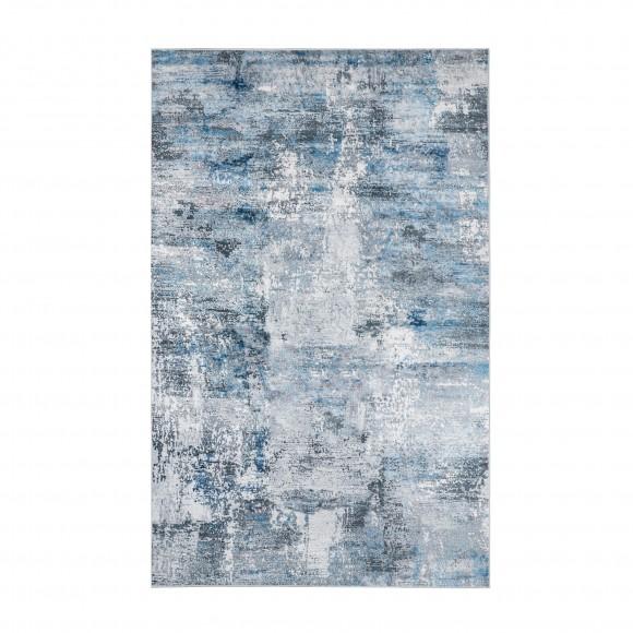 glitzhome Glitzhome 5" x 8" Abstract Blue/ Ivory/ Tan Area Rugs