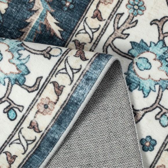 Glitzhome Glitzhome 5" X 8" Oriental Blue/ Ivory Area Rugs