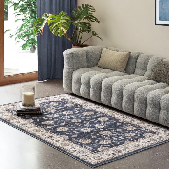 Glitzhome Glitzhome 5" X 8"Oriental Blue/ Ivory Area Rugs