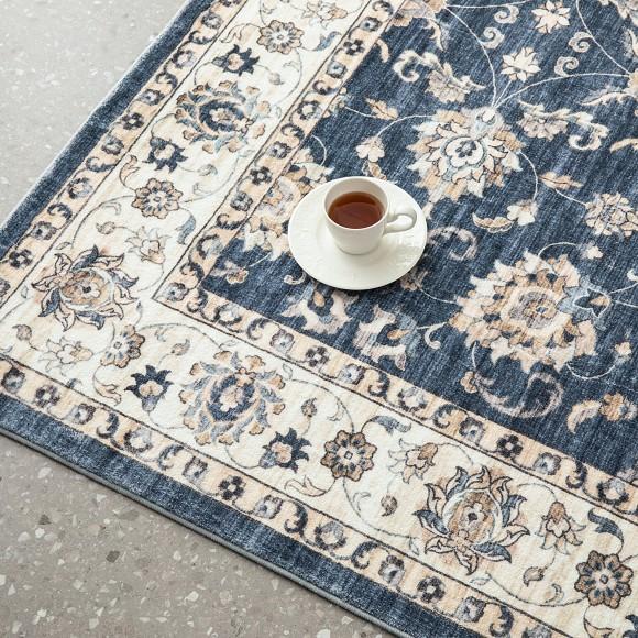 Glitzhome Glitzhome 5" X 8"Oriental Blue/ Ivory Area Rugs