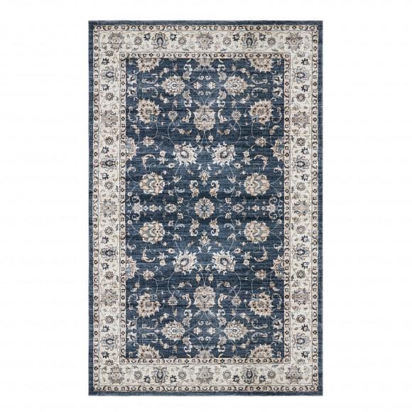 glitzhome Glitzhome 5" x 8"Oriental Blue/ Ivory Area Rugs