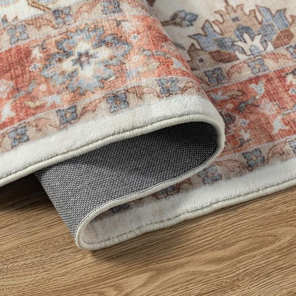 Glitzhome Glitzhome 5" X 8" Oriental Ivory/ Red Area Rugs