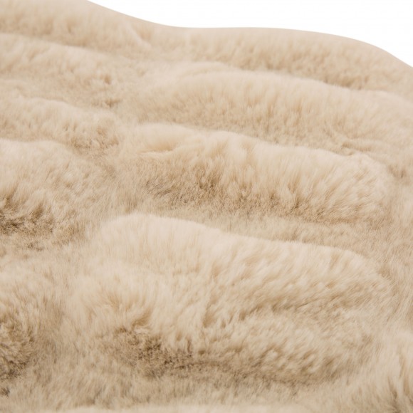 Glitzhome Glitzhome 50"*60" Faux Fur Elastic Throw/Blanket Beige (Face Fabric 1000gsm; Back 210gsm)