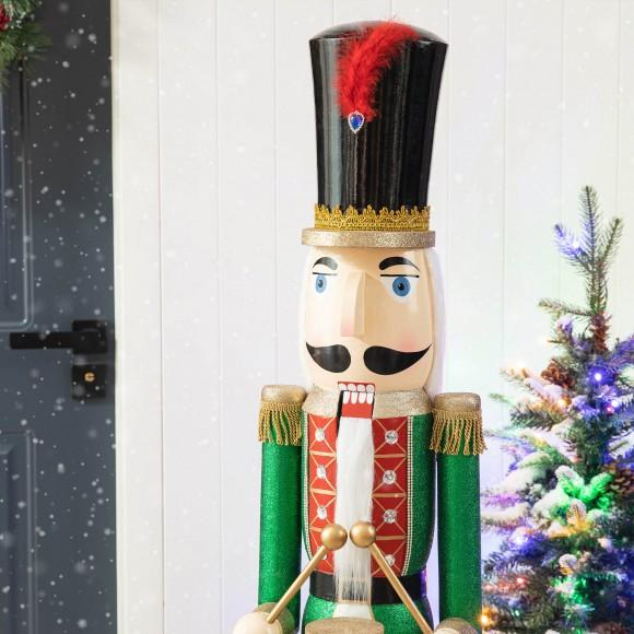 Glitzhome Glitzhome 54"H Wooden Christmas Glitter Soldier Nutcracker